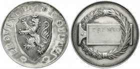 Italien-Siena
Silberne Prämienmedaille o.J. von Johnson. Provinz Siena. 44 mm; 30,67 g.
vorzüglich, kl. Randfehler