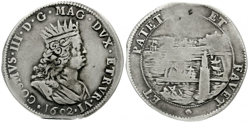 Italien-Toskana
Cosimo III., 1670-1723
Tallero 1692 Livorno. Gekr. Brb. r./Haf...