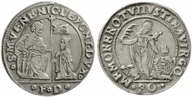 Italien-Venedig
Nicolo da Ponte 1577-1586
1/2 Scudo zu 80 Soldi o.J. FD. sehr schön