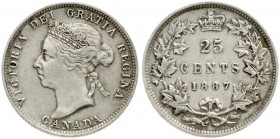 Kanada
Victoria, 1837-1901
25 Cents 1887. gutes sehr schön, seltenes Jahr