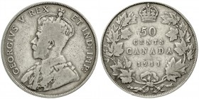 Kanada
Georg V., 1910-1936
50 Cents 1911. schön