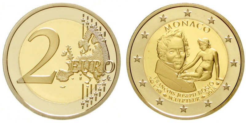 Monaco
Albert II., seit 2005
2 Euro Gedenkmünze 2018, Francois -Joseph Bosio. ...
