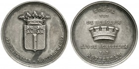 Niederlande-Rotterdam, Stadt
Silbermedaille 1889 von van Kempen. Huldigung der Bürgerschaft an die Schützen von Rotterdam (für verdienstvollen Einsat...
