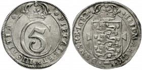 Norwegen
Christian V., 1670-1699
4 Mark (1 Krone) 1682. Glückstadt.
vorzüglich