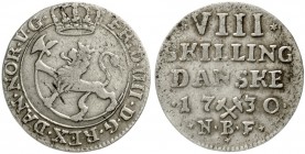 Norwegen
Friedrich IV., 1699-1730
8 Skilling 1730 NBF Kongsberg. sehr schön