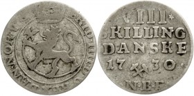 Norwegen
Friedrich IV., 1699-1730
8 Skilling 1730 NBF. Löwe.
schön