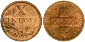 Portugal
Zweite Republik, seit 1926
10 Centavos 1952. fast Stempelglanz, Prachtexemplar, selten