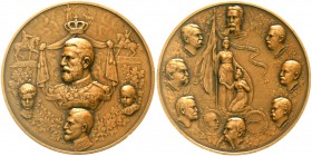 Rumänien
Carl I., 1866-1914
Bronzemedaille 1905 von Carniol. Auf die Erlaubnis Gottesdienste i.d. Landessprache halten zu dürfen. 76,4 mm.
vorzügli...