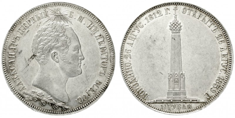 Russland
Nikolaus I., 1825-1855
1 1/2 Rubel 1839, St. Petersburg. Auf die Einw...