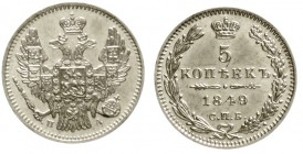 Russland
Nikolaus I., 1825-1855
5 Kopeken 1849, St. Petersburg. vorzüglich/Stempelglanz, etwas berieben, von poliertem Stempel