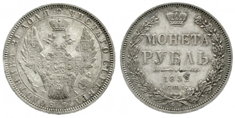 Russland
Nikolaus I., 1825-1855
Rubel 1852, St. Petersburg. vorzüglich/Stempel...