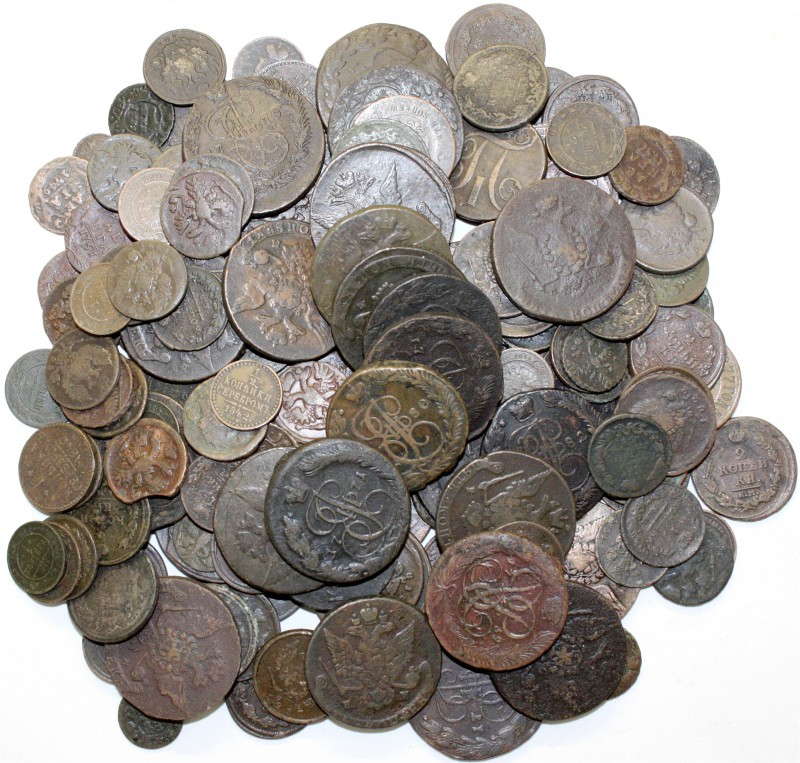 Russland
Lots
Fundgrube. Ca. 150 Kupfermünzen der Zarenzeit von ca. 1730 bis 1...