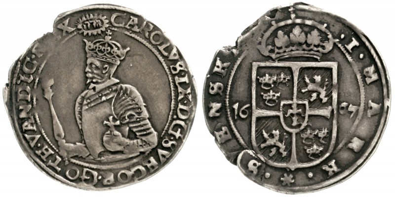 Schweden
Karl IX., 1607-1611
Mark 1607. 4,49 g.
gutes sehr schön, etwas unrun...