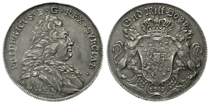 Schweden
Friedrich I., 1720-1751
Riksdaler 1747 HM, Stockholm. Friedrich als L...