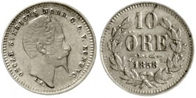 Schweden
Oskar I., 1844-1859
10 Öre 1858. vorzüglich/Stempelglanz