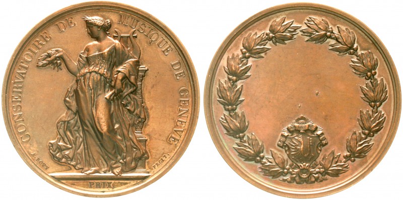 Schweiz-Genf, Stadt
Bronze-Preismedaille o.J. (um 1850/60) des Conservatoire de...