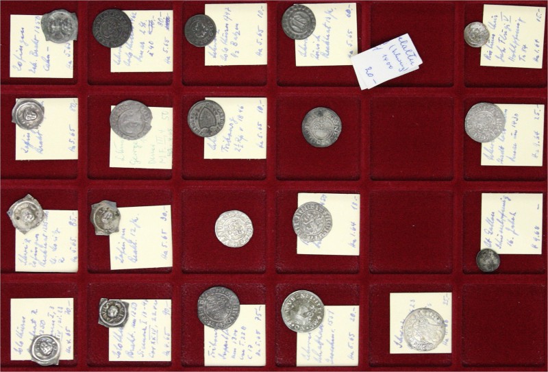 Schweizerische Eidgenossenschaft
Lots
Schuber mit 20 Münzen des 13. bis 17. Jh...