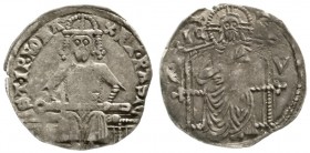 Serbien
Stefan VIII. Uros IV. Dusan, 1331-1346
Denar o.J. Thronender König v.v. mit querliegendem Schwert/thronender Christus.
sehr schön