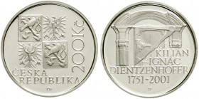 Tschechische Republik
200 Korun Silber 2001. 250. Todestag von Kilian Ignaz Dientzenhofer. Auflage max. 3373 Ex. Im Etui mit Zertifikat.
Polierte Pl...