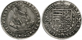 Haus Habsburg
Erzherzog Ferdinand II., 1564-1595
Reichstaler o.J. Ensisheim. Var. 1. Reihe mit 4 Schnallen.
sehr schön