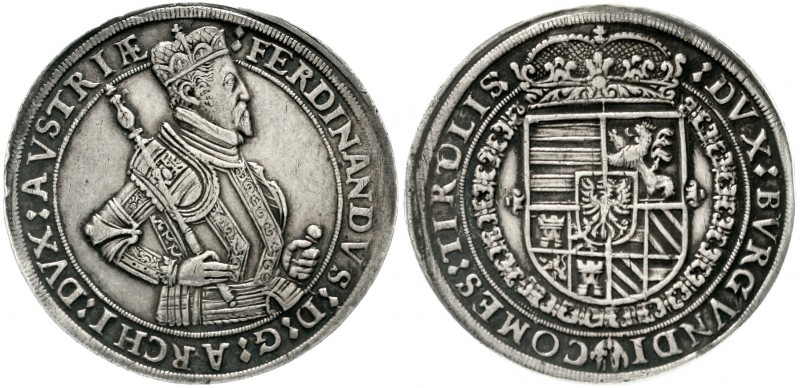 Haus Habsburg
Erzherzog Ferdinand II., 1564-1595
Reichstaler o.J. Hall. Harnis...