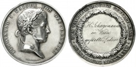 Haus Habsburg
Ferdinand I., 1835-1848
Silbermedaille 1845 von Boehm. Dem Vaterländischen Gewerbefleisse. Verliehen (Gravur) an H. Schagemann in Wien...