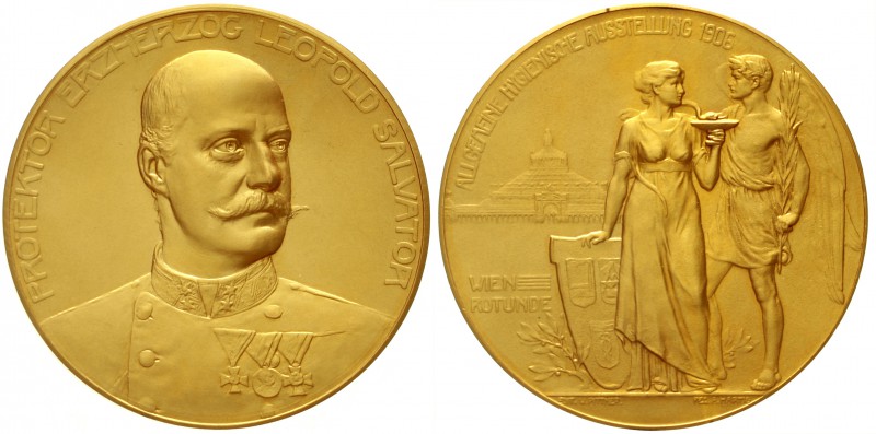 Haus Habsburg
Franz Joseph I., 1848-1916
Vergoldete Bronzemedaille 1906 von Ha...
