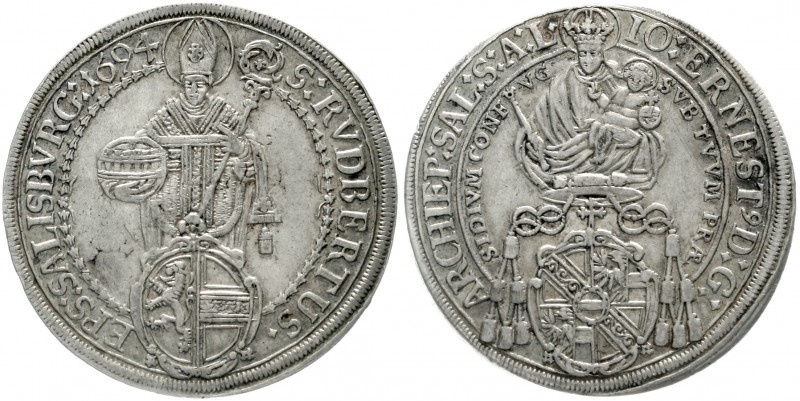 Salzburg
Johann Ernst von Thun und Hohenstein, 1687-1709
Reichstaler 1694. seh...