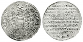 Anhalt-Köthen
Ludwig, 1603-1650
Reichstaler 1650, Eisleben. Auf seinen Tod.
gutes vorzüglich, winz. Schrötlingsriss am Rand, selten in dieser Erhal...