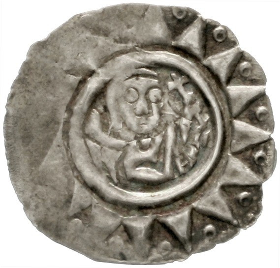 Augsburg-Bistum
Konrad v. Hirscheck, 1150-1167
Dünnpfennig o.J. Engelsbüste mi...