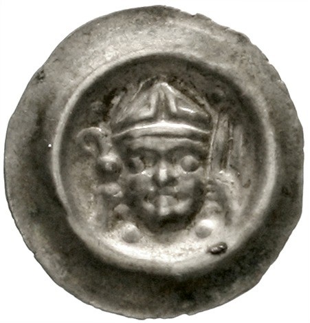 Augsburg-Bistum
Friedrich I. von Faimingen, 1309-1331
Brakteat o.J. Kopf mit M...