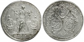 Augsburg-Stadt
Medaille im Guldengewicht 1624, auf die Münzkonvention des Schwäbischen, Fränkischen und Bayerischen Kreises. SVEVICVS ET FRANCVS . BO...