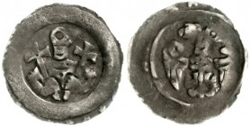 Bayern
Otto II. der Erlauchte, 1231-1253
Pfennig o.J. Hüftbild mit Adlerkopf, zwei Kreuze haltend/Doppeladler.
sehr schön, selten