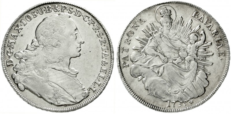 Bayern
Maximilian III. Joseph, 1745-1777
Madonnentaler 1755. vorzüglich, leich...