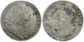 Bayern
Maximilian III. Joseph, 1745-1777
Madonnentaler 1772. sehr schön, kaum justiert
