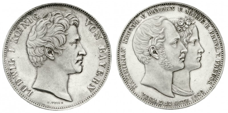 Bayern
Ludwig I., 1825-1848
Geschichtsdoppeltaler 1842. Maximilian u. Marie.
...