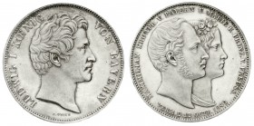 Bayern
Ludwig I., 1825-1848
Geschichtsdoppeltaler 1842. Maximilian u. Marie.
Erstabschlag, min.berührt