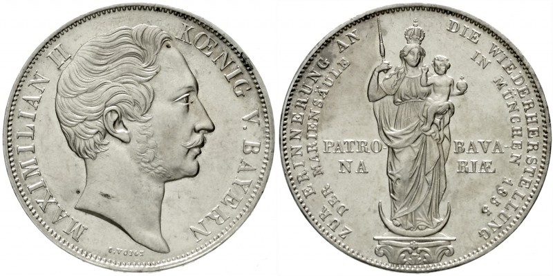 Bayern
Maximilian II. Joseph, 1848-1864
Doppelgulden 1855. Mariensäule.
gutes...