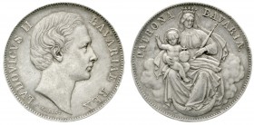 Bayern
Ludwig II., 1864-1886
Madonnentaler o.J. (1865). vorzüglich, winz. Randfehler, schöne Patina