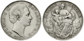 Bayern
Ludwig II., 1864-1886
Madonnentaler 1871. vorzüglich, winz. Randfehler