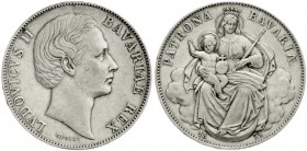Bayern
Ludwig II., 1864-1886
Madonnentaler 1871. vorzüglich, winz. Randfehler