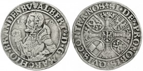 Brandenburg-Franken
Albrecht der Jüngere, allein, 1543-1557
Taler 1550. sehr schön, etwas korrodiert
