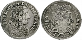 Brandenburg/Preußen
Friedrich Wilhelm, 1640-1688
2/3 Taler 1675 GDZ Minden. sehr schön, Schrötlingsfehler