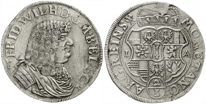 Brandenburg/Preußen
Friedrich Wilhelm, 1640-1688
2/3 Taler 1676 IA, Halberstad...