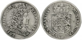 Brandenburg/Preußen
Friedrich III., 1688-1701
2/3 Taler 1689 LCS Berlin. sehr schön