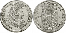 Brandenburg/Preußen
Friedrich III., 1688-1701
2/3 Taler 1691 LCS Berlin. vorzüglich/Stempelglanz