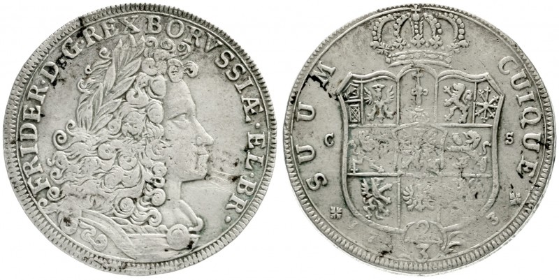 Brandenburg/Preußen
Friedrich I., 1701-1713
2/3 Taler 1703 CS, Berlin sehr sch...