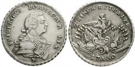 Brandenburg/Preußen
Friedrich II., 1740-1786
1/2 Taler 1750 A, Berlin. gutes sehr schön