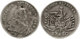 Brandenburg/Preußen
Friedrich II., 1740-1786
1/4 Taler 1750 A, Berlin. fast sehr schön