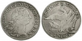 Brandenburg/Preußen
Friedrich II., 1740-1786
1/2 Reichstaler 1765 F, Magdeburg. schön/sehr schön, Kratzer